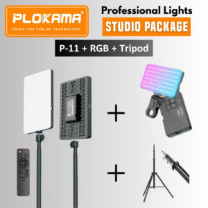 Professional Studio Lights (Package#1) Plokama LIVE-P11 Fill Light + U160 Pro RGB + Stand