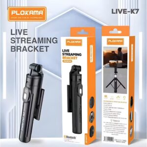 Plokama LIVE-K7 Live Streaming Bracket Selfie Stick/Tripod (110CM)