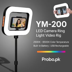YM200 LED Camera Professional Ring Light Video Rig
