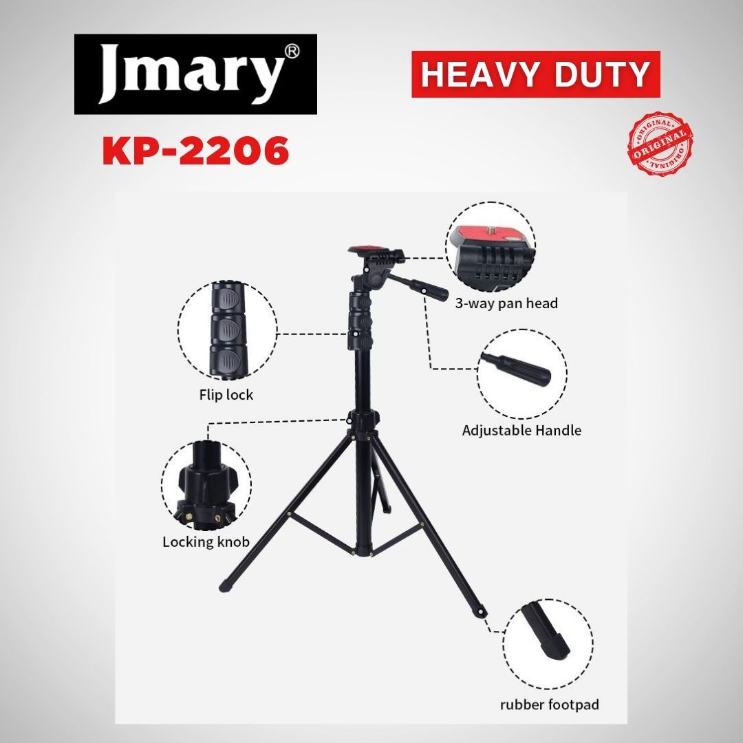 Jmary MT-75 Light Tripod Stand for Softbox Ring Lights and Mobile Phones (2)