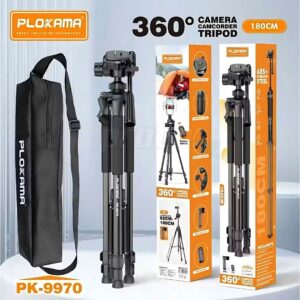 Plokama PK-9970 Pro Tripod – 180cm Professional Camera & Mobile Stand with Bluetooth Remote