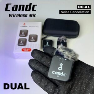 Candc DC-A1 Dual Wireless Microphone (2TX + 1RX) with Noise Cancellation
