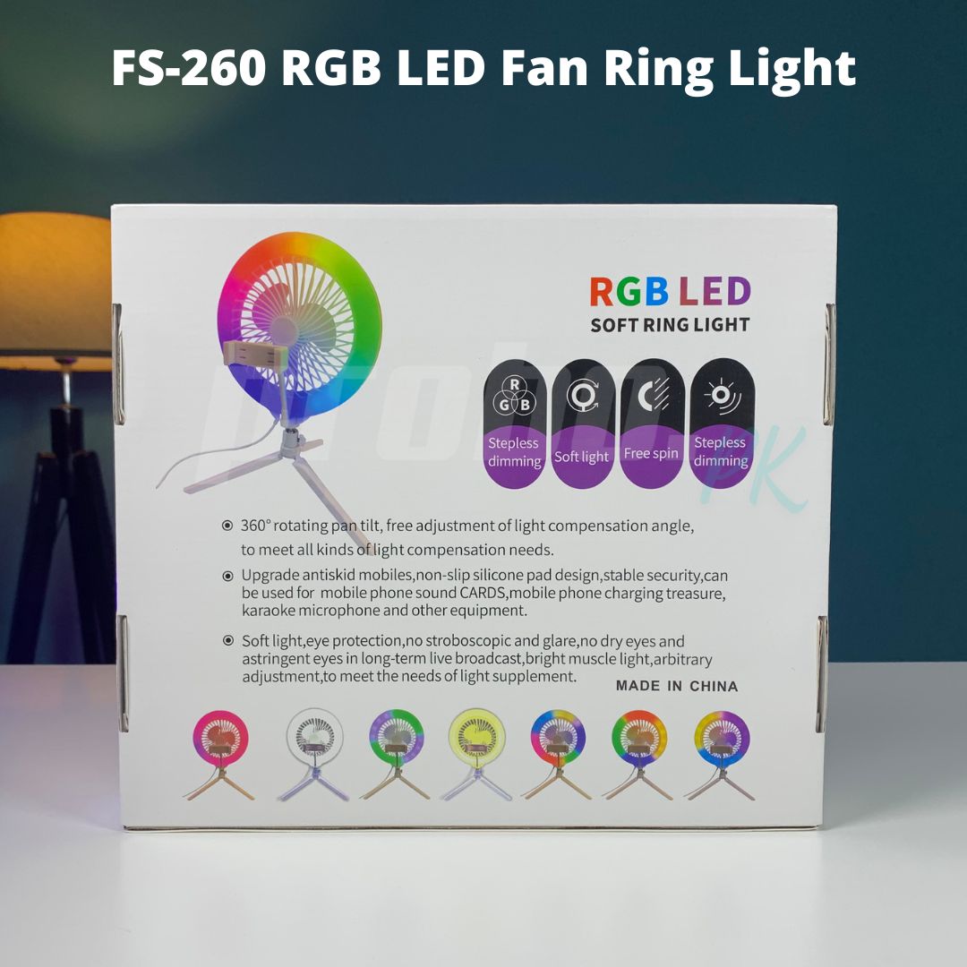 FS-260 RGB LED Fan Ring Light