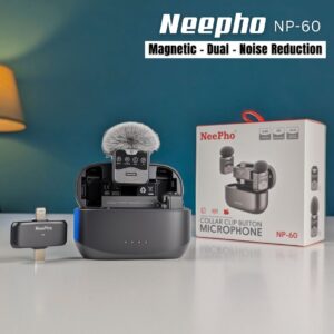 NeePho NP-60 Wireless Dual Microphone with AI Noise Reduction – iOS & Android