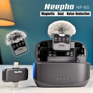 NeePho NP-60 Wireless Dual Microphone with AI Noise Reduction – iOS & Android