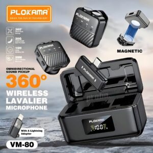 Plokama VM-80 Wireless Dual Microphone with Noise Reduction – iOS & Android